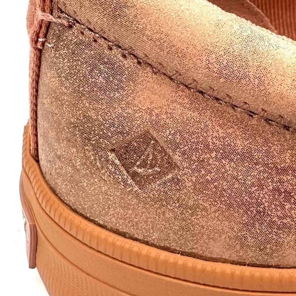 NWT Sperry Shimmer Rose Crest TG Metallic Leather Sneaker slip-on gold 9.5 NIB - Picture 14 of 16